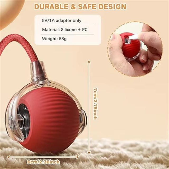 Automatic Rolling Cat Toy Ball Smart Electric Interactive Motion Activate Pet Supplies Rechargeable Anti Bite Indoor Cat Play