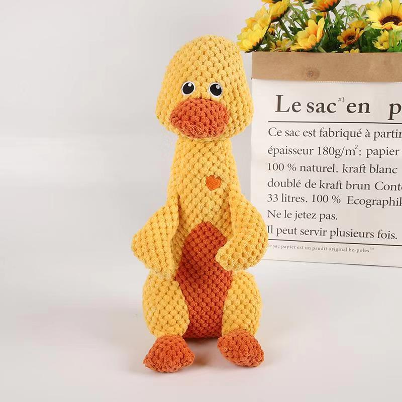 Wholesale Luxury Cotton Cartoon Pattern Soft &amp; Cleaning Animal Plush Dog Squeaky Chew Toys Bite Resistant Puppy
