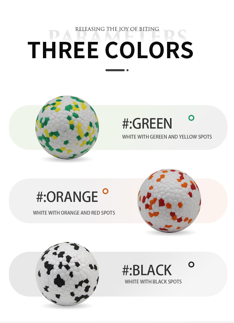 Factory Sale Custom Logo Eco-Friendly Indestructible Durable Bouncy Floating Small Medium Breed Dog PU Squeaker Pet Dot Toy Ball