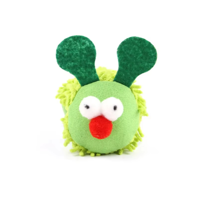Qbellpet Wholesale Pet Cat Chew Toy Caterpillar Shaped Plush Toy Contains Catnip Self Pleasure Boredom Relief Interactive Play