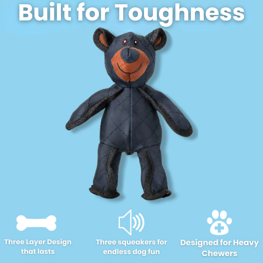 Influencers Indestructible Bear Durable Oxford Cloth Dog Chew Toy Plush Cotton Filling Squeaky Luxury Dog Soft Toy