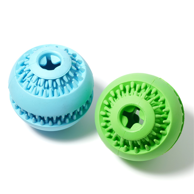 Amazon Hot Sale Customized Puzzle Squeaky Food Pet Toy Ball Teeth Clean Dog Toys Eco Friendly Dog Chew Toy