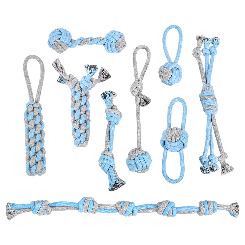 Interactive Cotton Dog Toy Large &amp; Small Dogs' Durable Chew &amp; Tug Set Cartoon Stick Design Plush &amp; Rubber Playing Gift