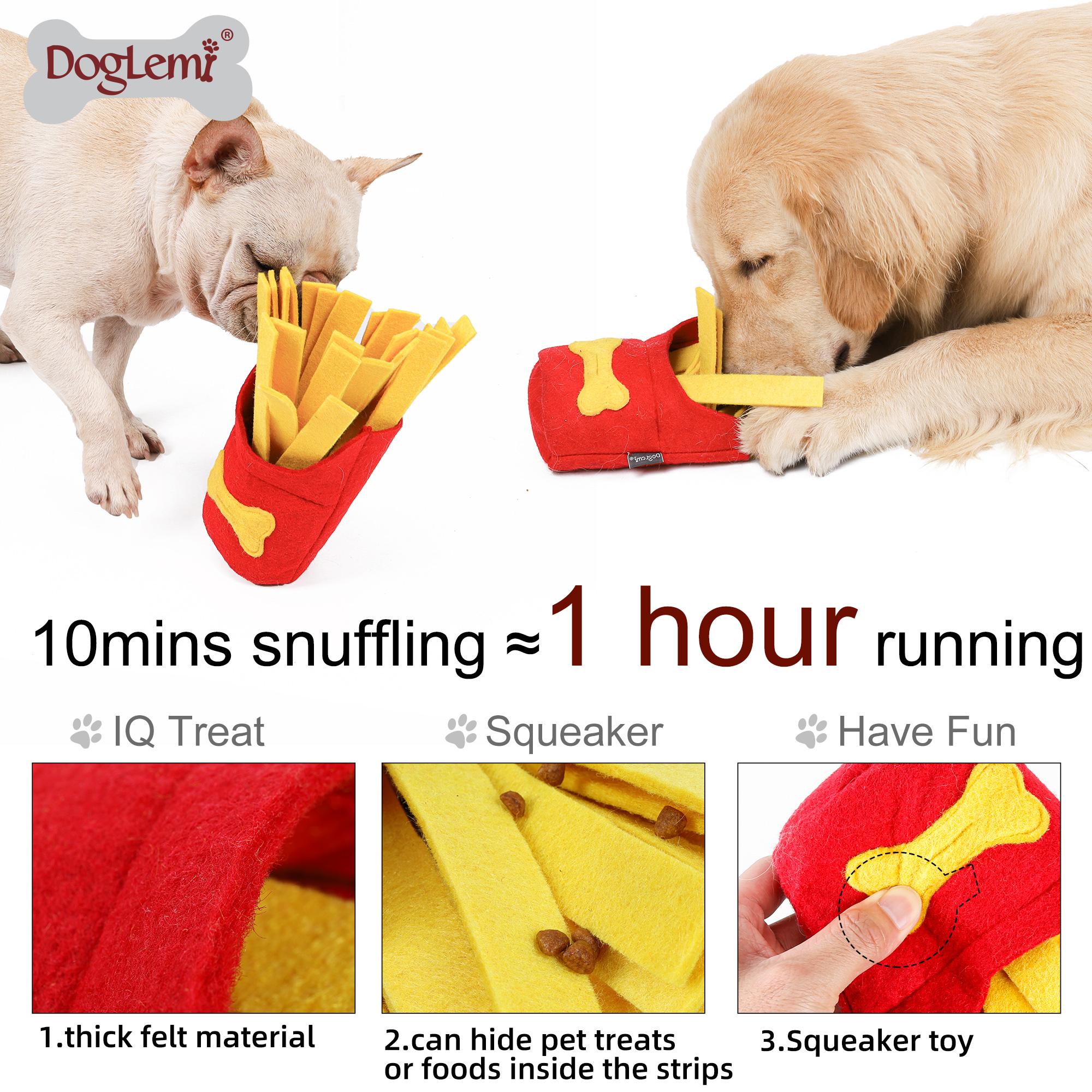 Interactive Dog Toy Set Eco-Friendly Snuffle Puzzle for Aggressive Chewers Indestructible Sniff Toys for Dogs Pets Classic Style