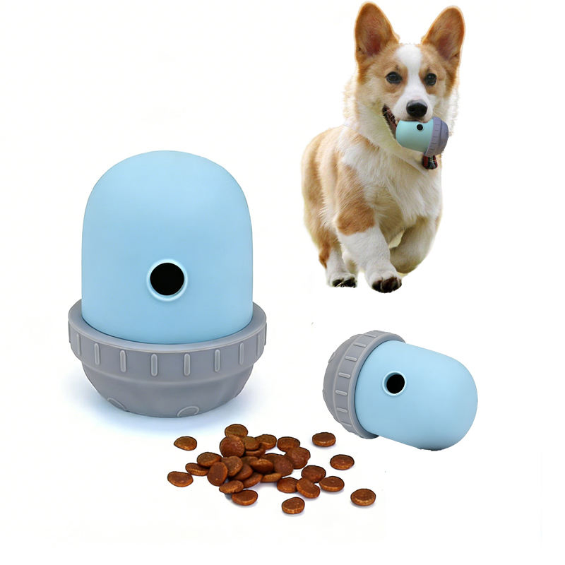 OEM ODM Interactive Silicone Pet Slow Feeder Toy Ball for Treat Dispenser Food Grade Dog Cat Food Puzzle Toy