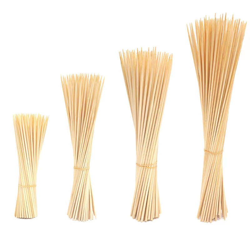 Smoker Barbeque Wooden Skewers Custom Kebab Barbecue Bamboo Skewer Sticks