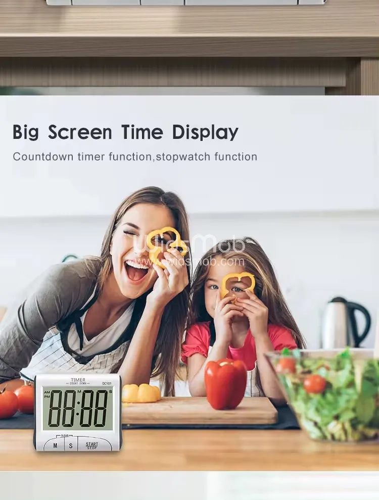 Countdown Timer Function Cute Hamburger Food Alarm Digital Clock Kitchen Timer DC101