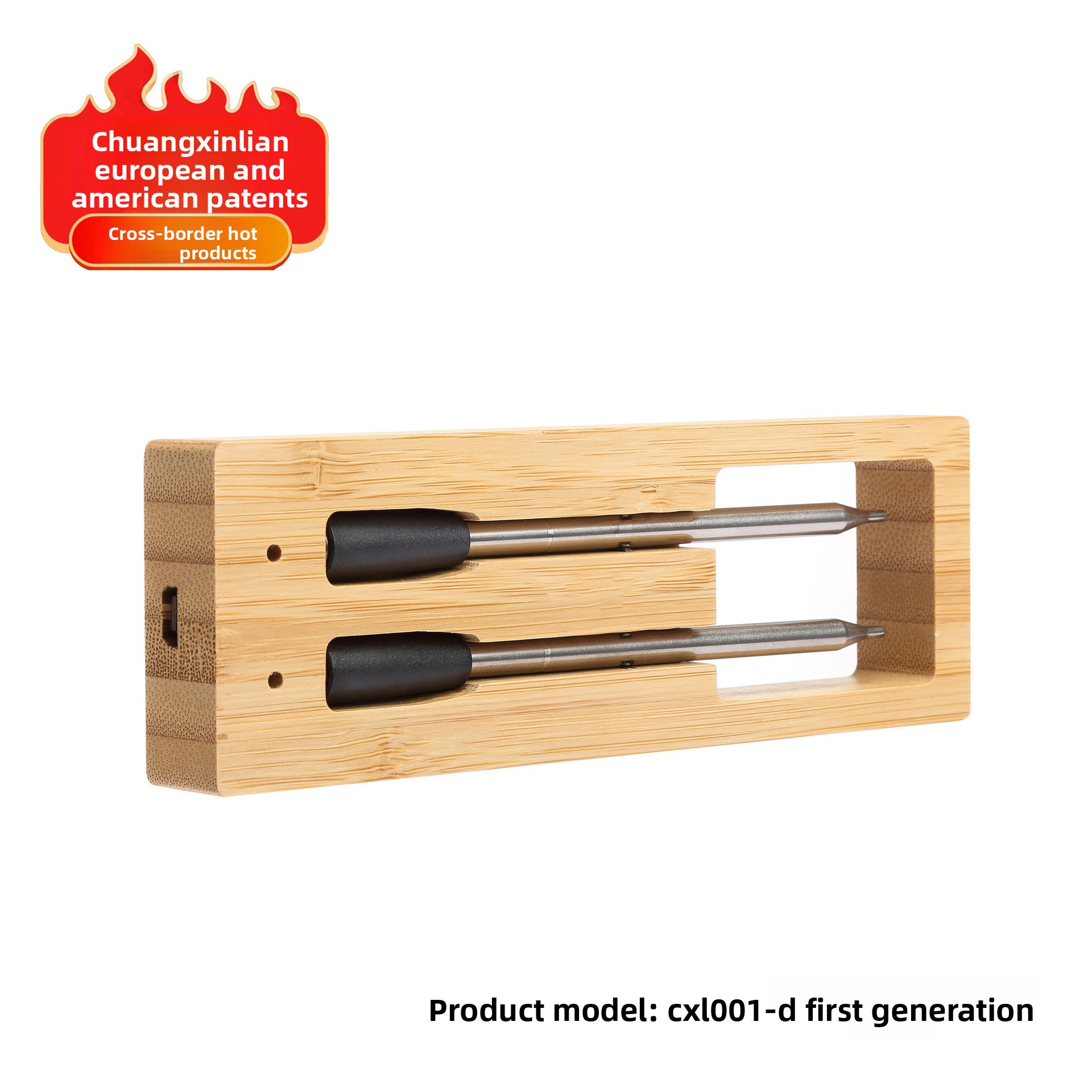2025 Stainless Steel Bluetooth Waterproof Dual-Probe Magnetic Attachment Meat Thermometer App-Controlled BBQ Smart Thermometer