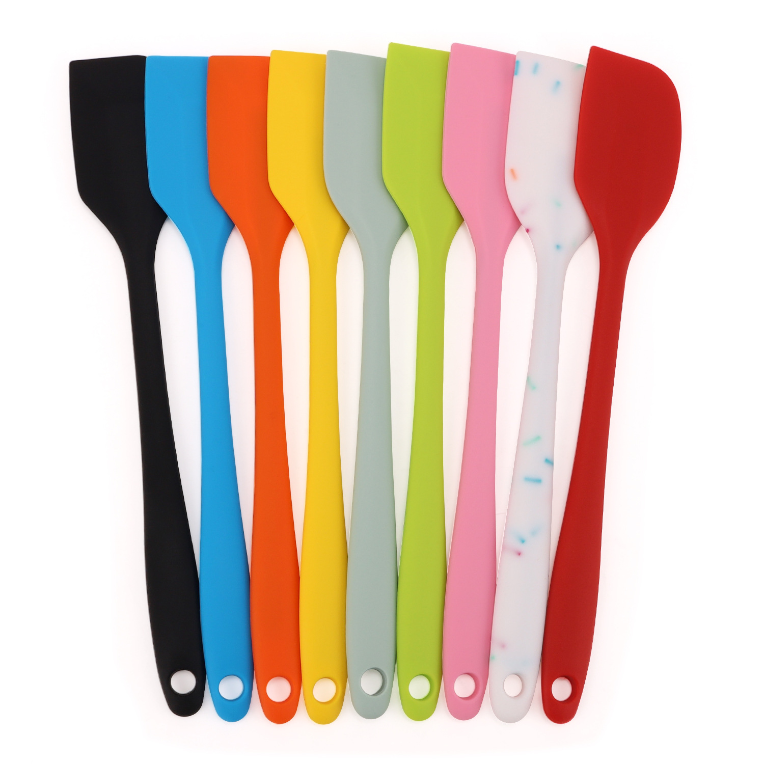 Kitchen Eco-Friendly Dessert Mixing Tool Flexible Scraper Silicone Baking Spatula for Mixing Folding and Bowl Scraping