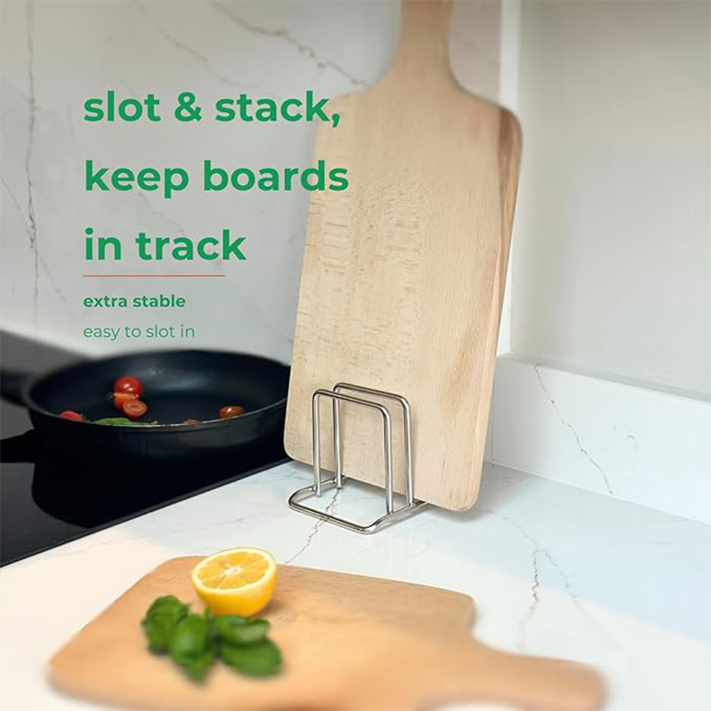 Clever Kitchen Butcher Vertical Chef Cutting Board Pot Lid Holder Knife Chopping Block Cutting Board Storage
