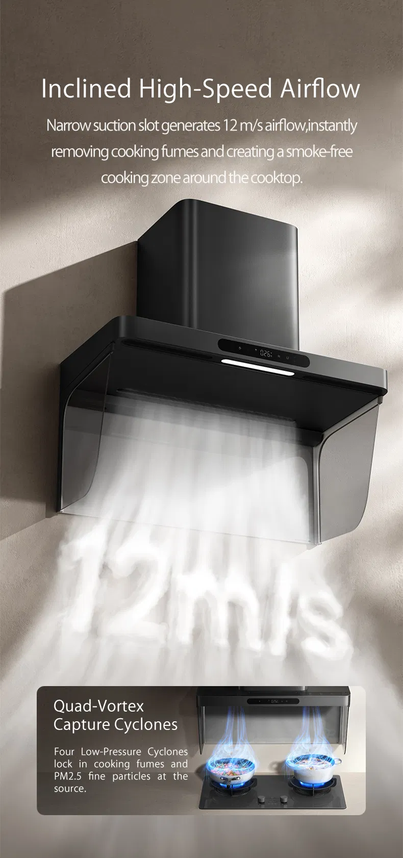 High Technology S20 High-Speed Ventilation Range Hood Detail 3