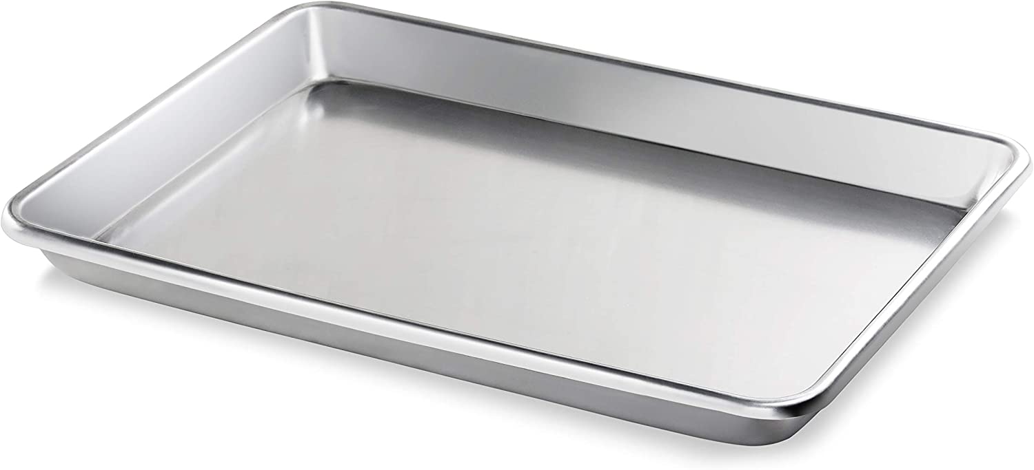 Commercial Quality Metal Baking Sheet Pan Set Natural Aluminum Alloy Cookie Baking Tray
