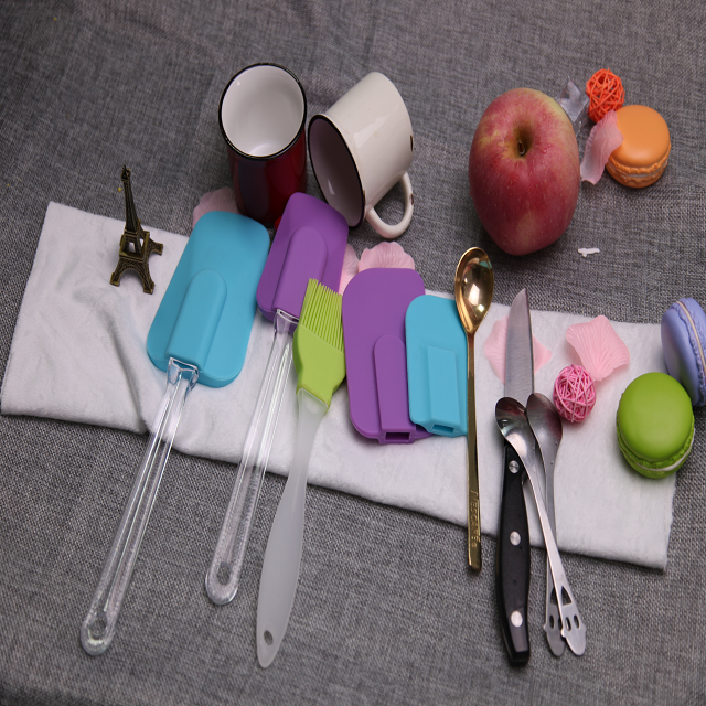 Silicone Scraper Spatula with Transparent Handles