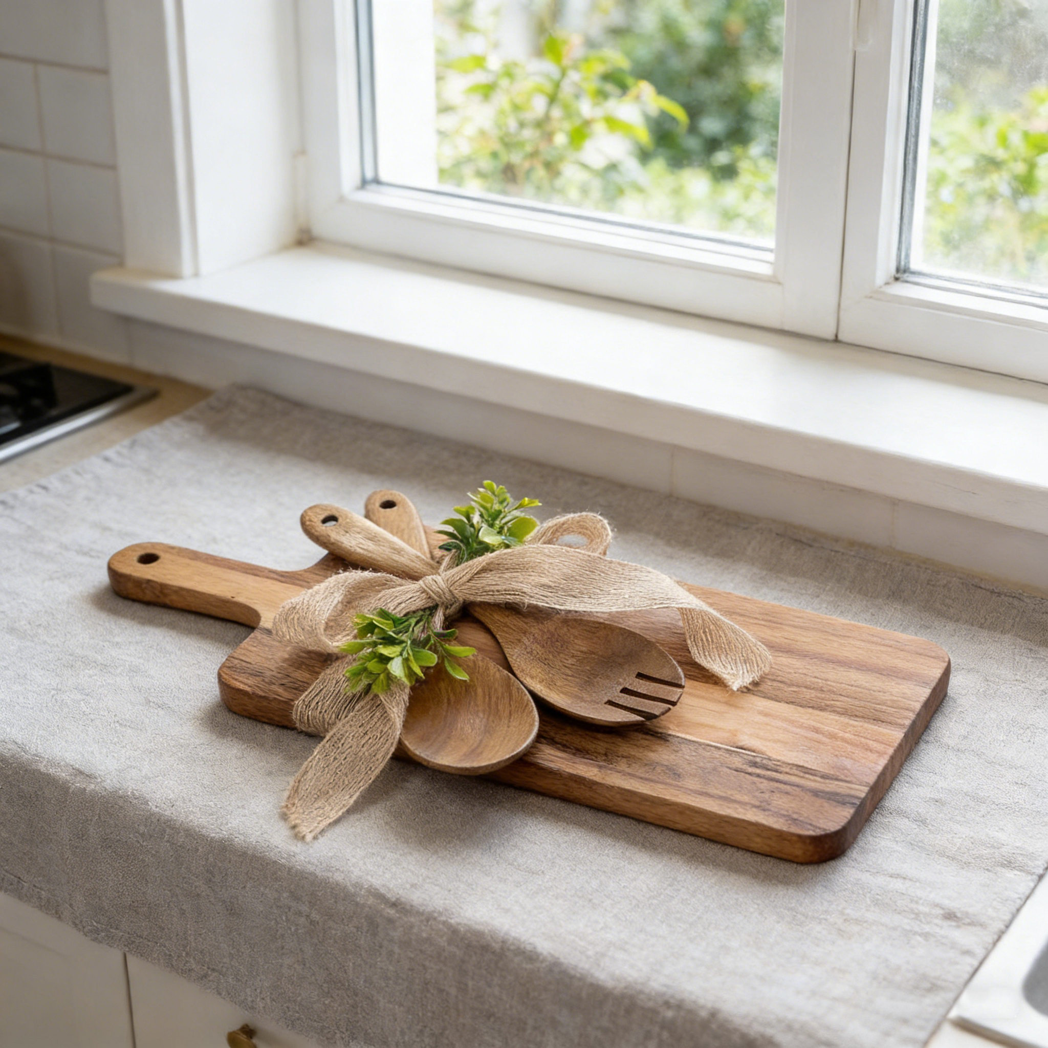 Hot Selling Rectangle Housewarming Gift Engraved Wooden Chopping Board for Couples Wooden Cutting Serving Board for Kitchen