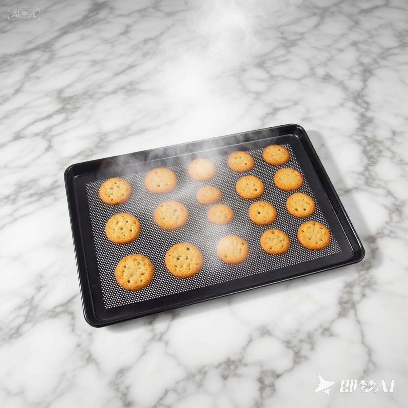 Full Size Oven Sheet Pan Baking Tray Aluminum Aluminized Steel Perforated PTFE Non-Stick with Durable Oven Kitchenware Features