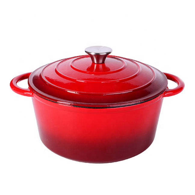 Hot Enamel Cast Iron Casserole and Skillet 4pcs Cookware Set