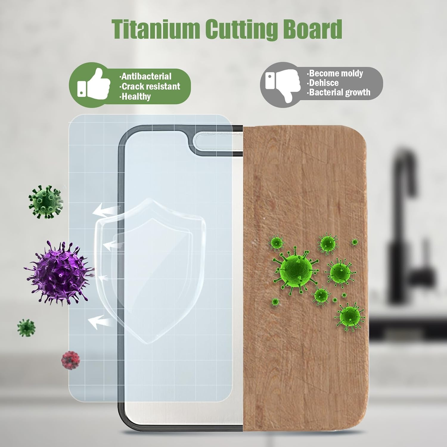2026 New Aluminum Tablas De Cortar De Metal Titanio Pure Steel Stainless Chopping Board Double Sided Titanium Cutting Board