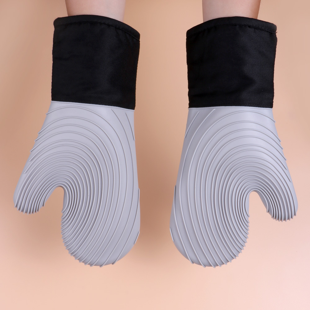 Wholesale Customized Premium Food Grade Silicone Oven Mitts Flexible Hot Dishes Trivets Heat Resistant Oven Gloves