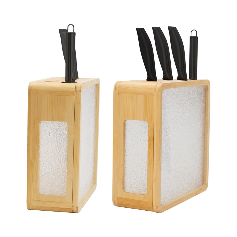 Bamboo Knife Block Storage Stand