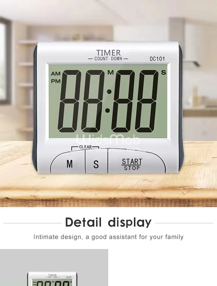 Countdown Timer Function Cute Hamburger Food Alarm Digital Clock Kitchen Timer DC101
