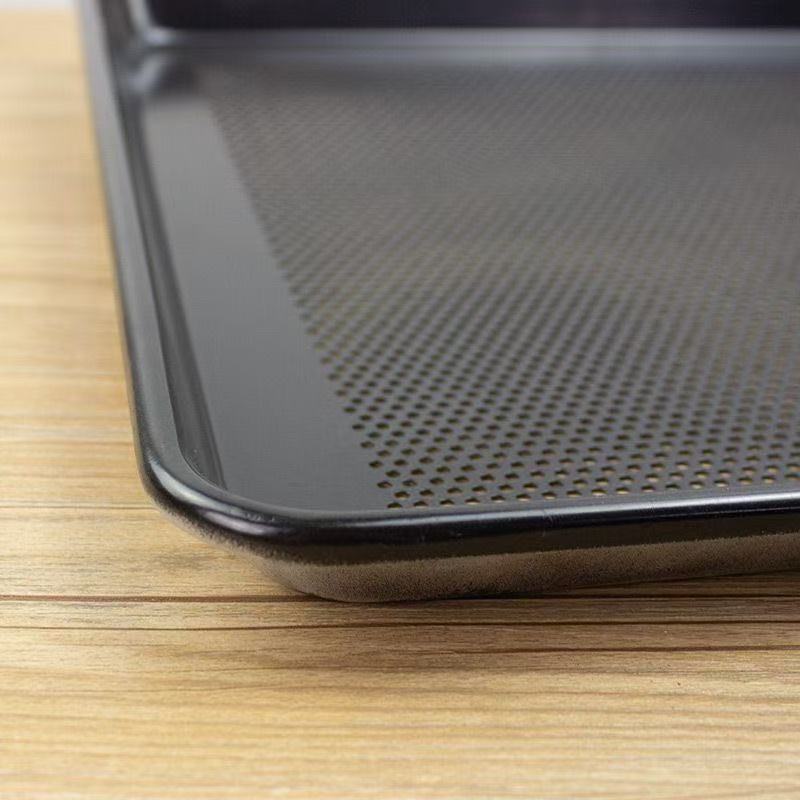 Full Size Oven Sheet Pan Baking Tray Aluminum Aluminized Steel Perforated PTFE Non-Stick with Durable Oven Kitchenware Features