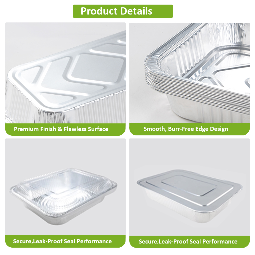 18x13 Disposable Aluminum Baking Heavy Duty Sheet Pans With High Heat Conductivity for Grilling Cooking