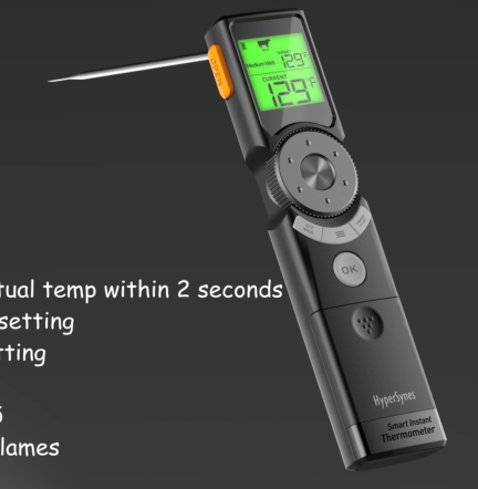 Bbq Grill Meat Thermometer Easily Cleaned Waterproof BBQ Accessories Foldable Digital Food Thermometer