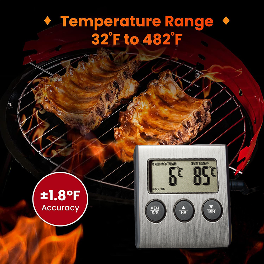 Smart Waterproof Digital Kitchen Meat Thermometer with Long Probe for Instant Read Fast Delivery for Food Cooking &amp; BBQ