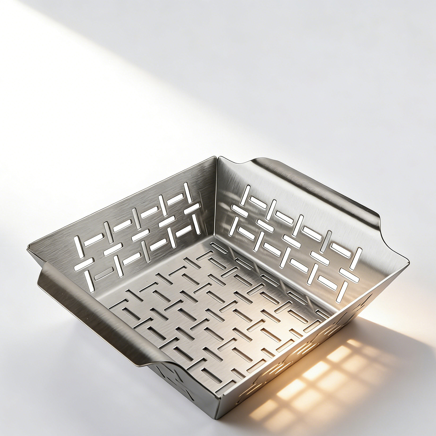 New Stainless Steel Baking Pan,BBQ Grill Basket &amp; Baking Sheet, Durable Oven Tray for Vegetable Meat Outdoor Camping Cooking