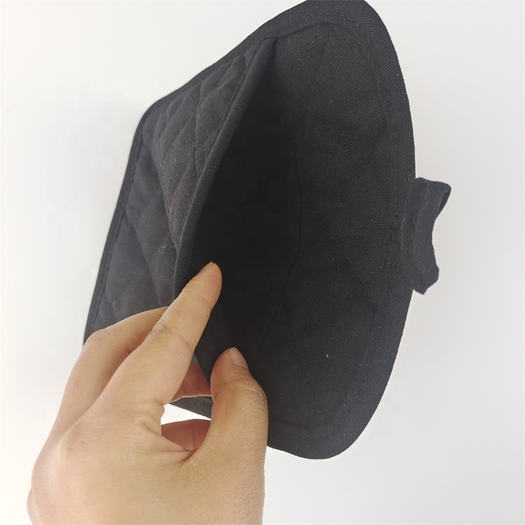 2 in 1 Cotton Oven Mitts Heat Resistant Cooking Mitts With Silicone Pad for Pot Holder Dish Trivet
