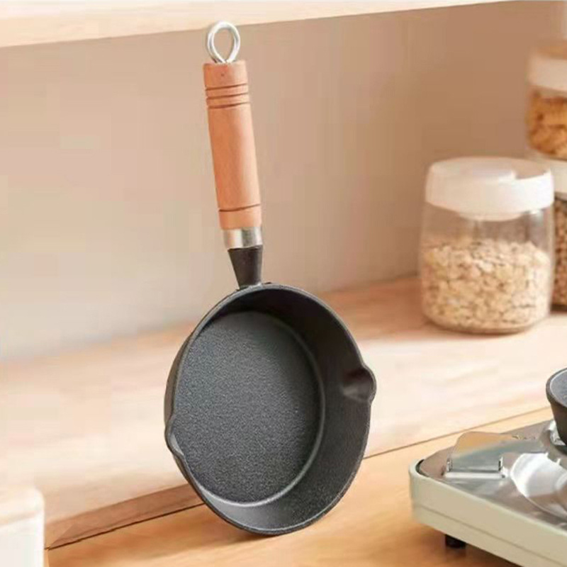 Cast iron skillet, frying pan, egg frying pan, household non-stick pan, small frying pan, thickened pancake pan, small frying pa