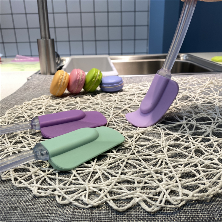 Silicone Scraper Spatula with Transparent Handles