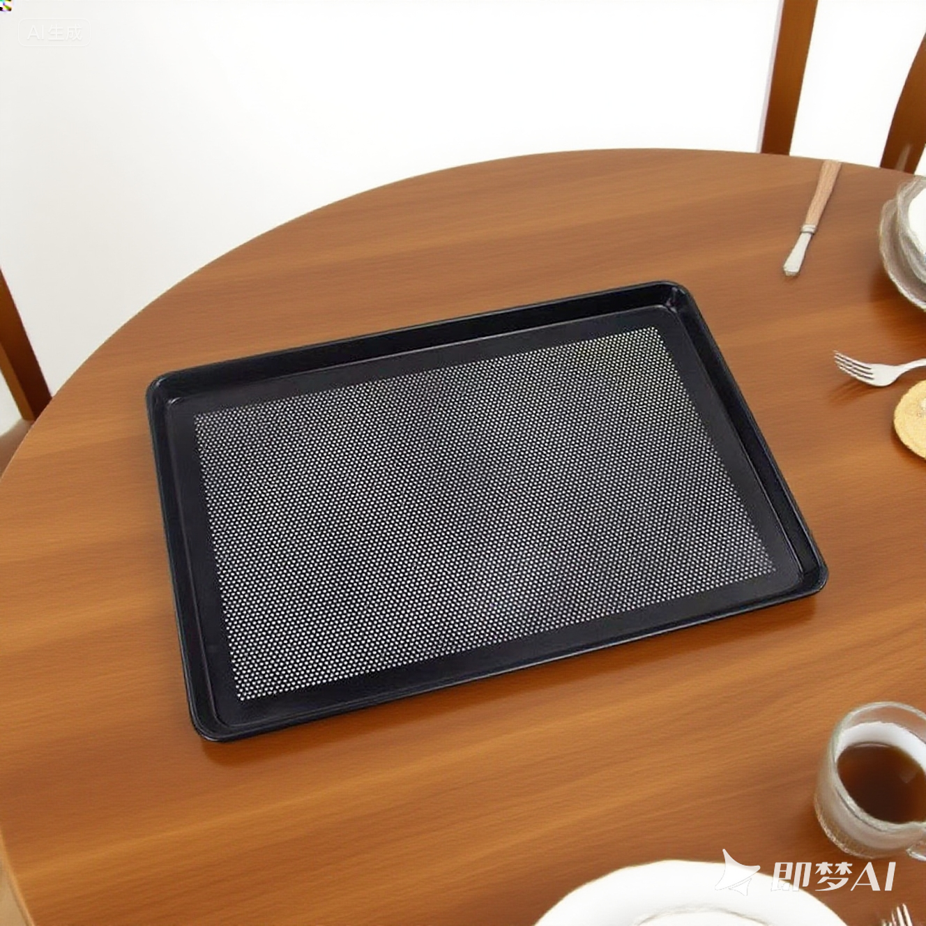 Full Size Oven Sheet Pan Baking Tray Aluminum Aluminized Steel Perforated PTFE Non-Stick with Durable Oven Kitchenware Features