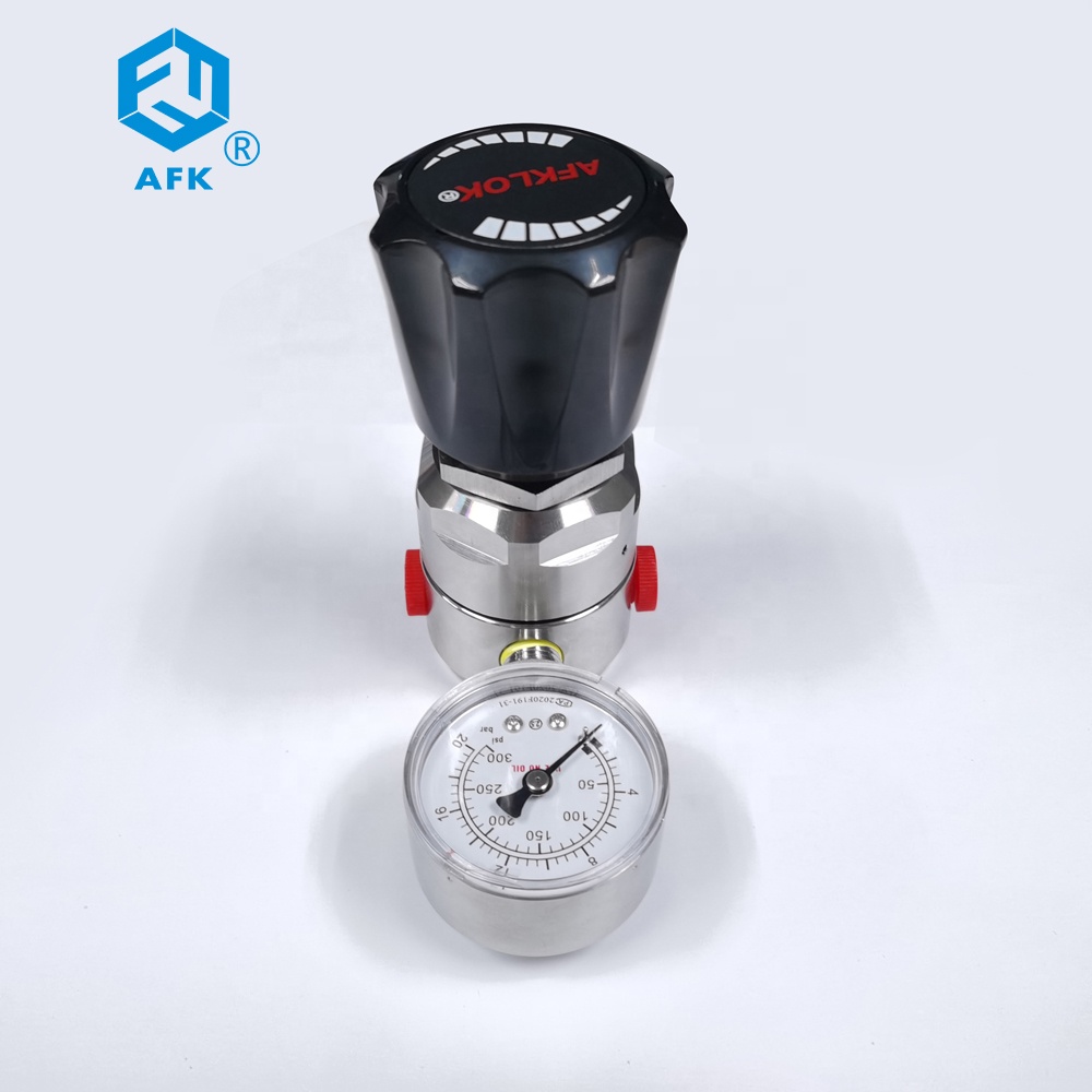 CE Heavy Duty Single Stage 2 Gauges Oxygen LPG Gas Regulator 300psi and 1.6MPa Stainless Steel Pipe Line Regulator
