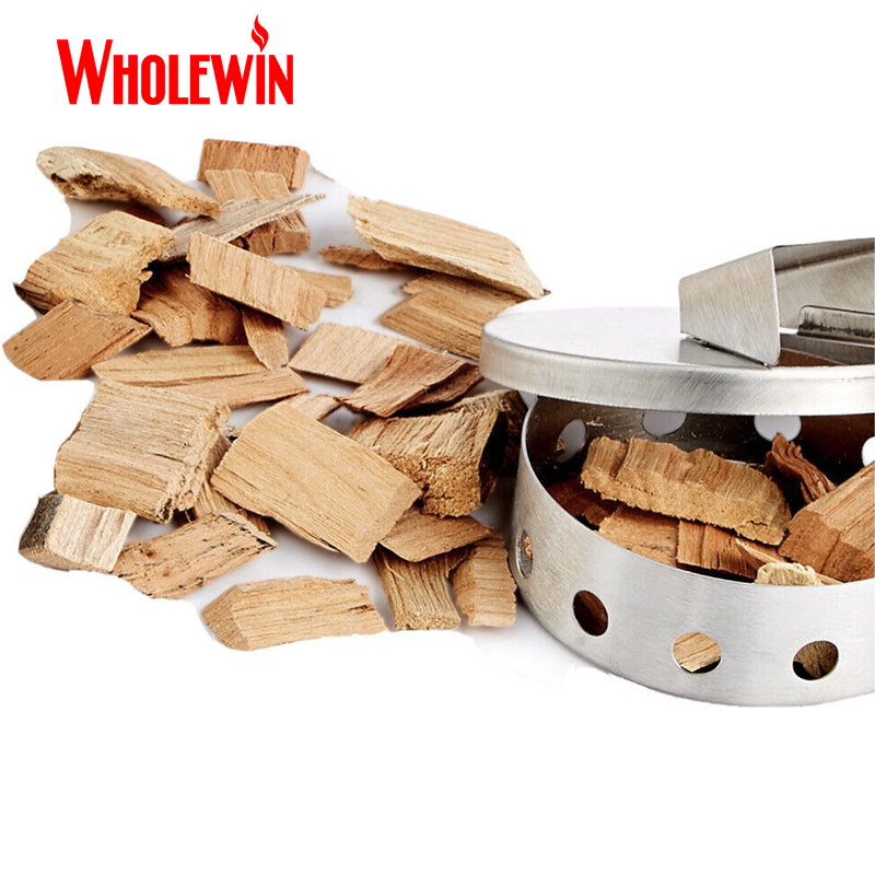 Grill Stainless Steel Wood Chips Smoker Box Smoke Pucks for Barbecue Meat Smoking