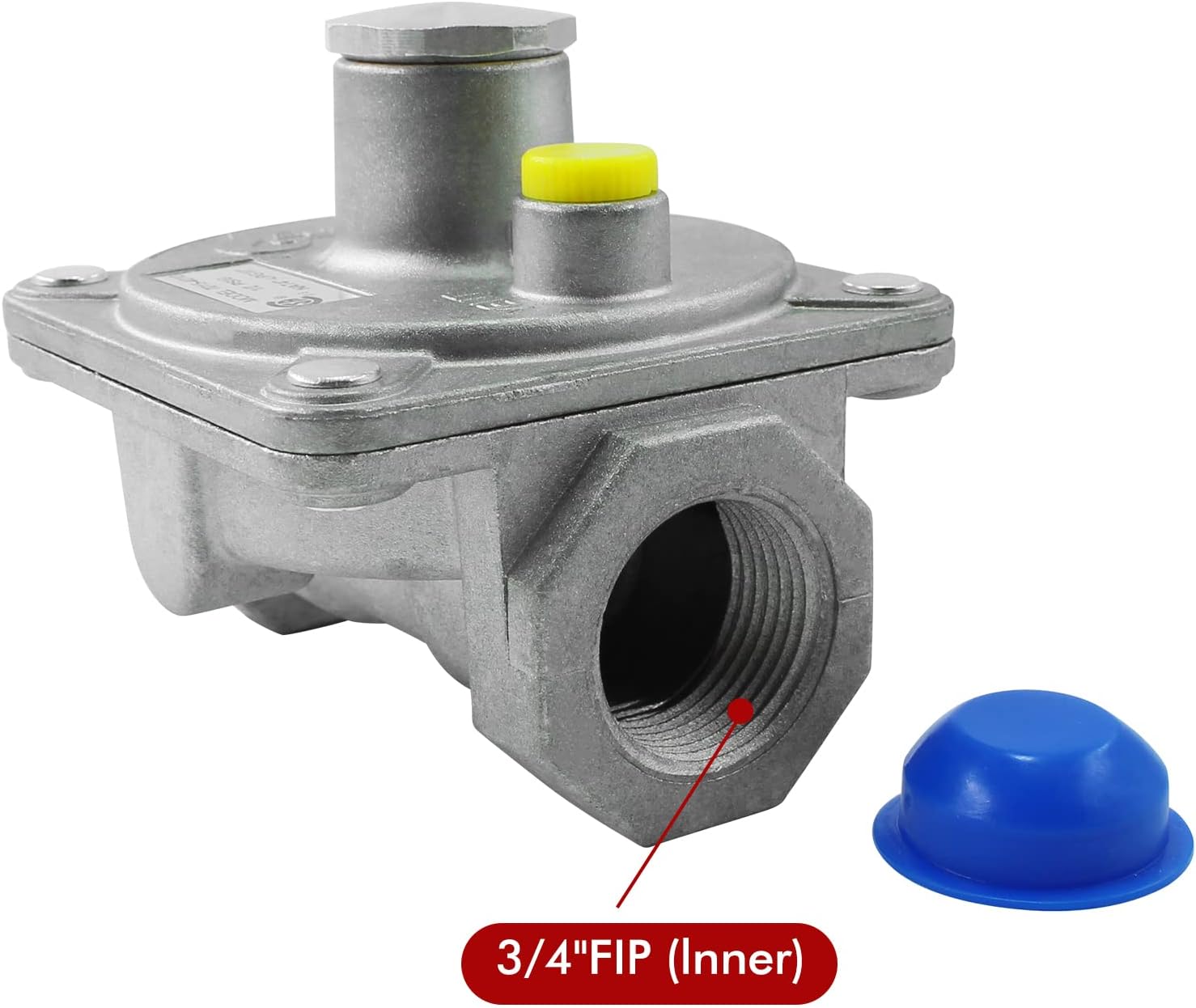 3/4" Natural Gas Pressure Regulator, Dual Gas Source Regulator Fits for NG/LPG Applications Gas Stove