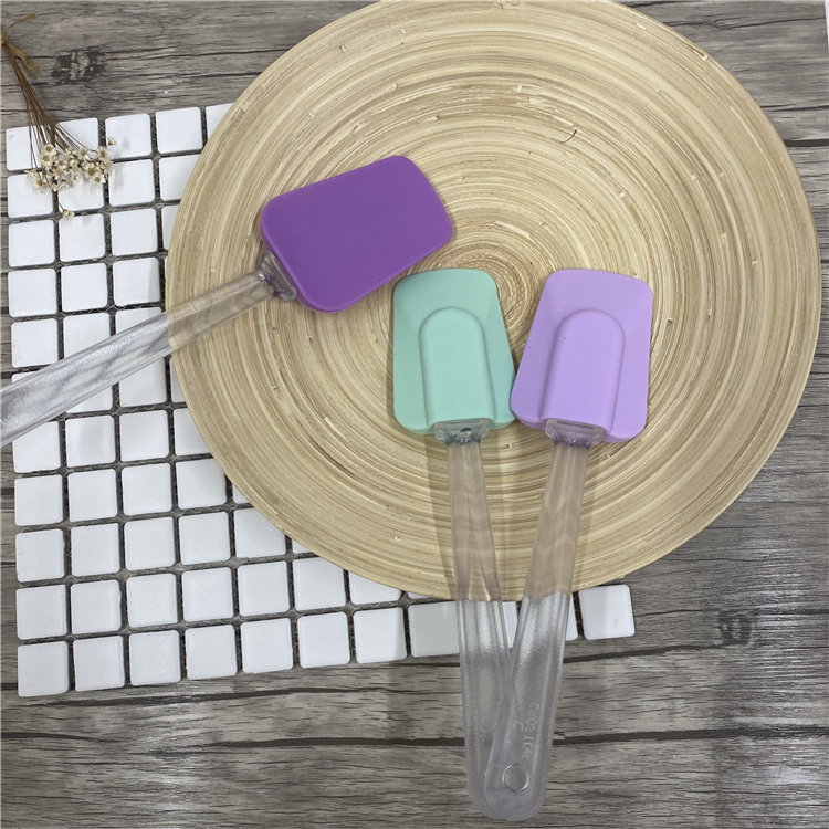 Silicone Scraper Spatula with Transparent Handles