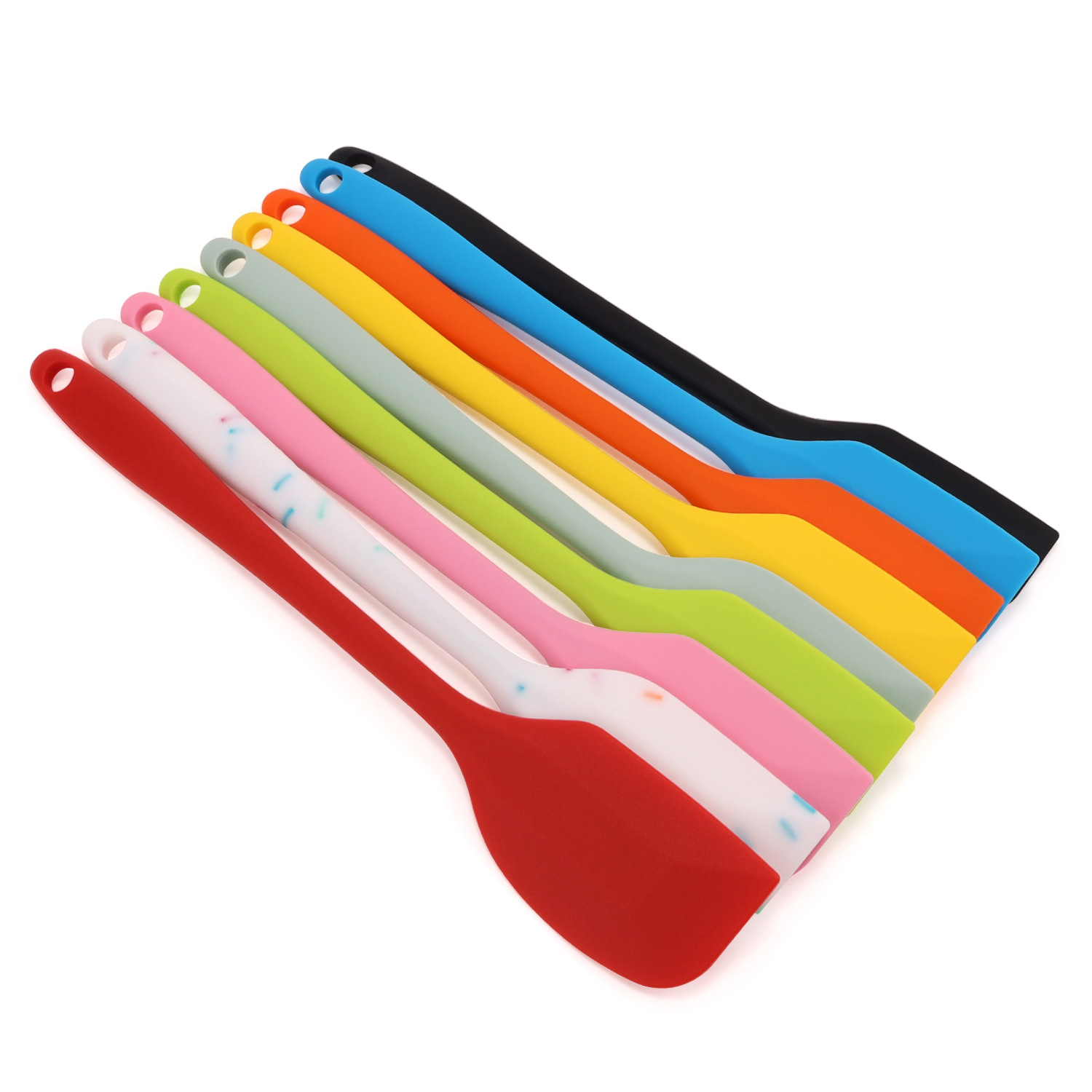 Kitchen Eco-Friendly Dessert Mixing Tool Flexible Scraper Silicone Baking Spatula for Mixing Folding and Bowl Scraping