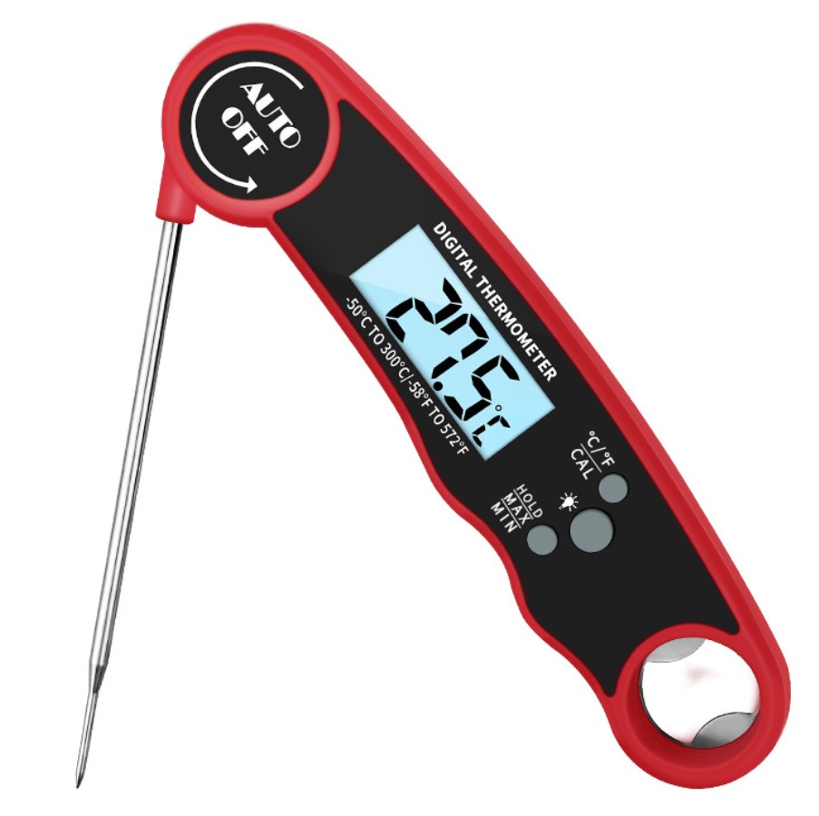 Digital Kitchen BBQ Grill Thermometer with Stainless Steel Probe and Plastic Probe Smoker Food Meat Thermometer