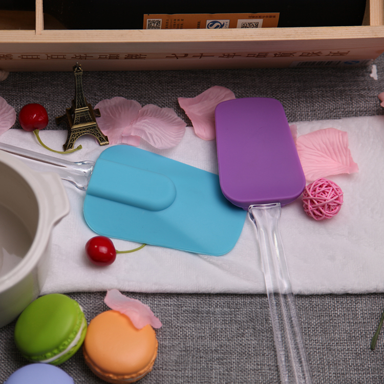 Silicone Scraper Spatula with Transparent Handles