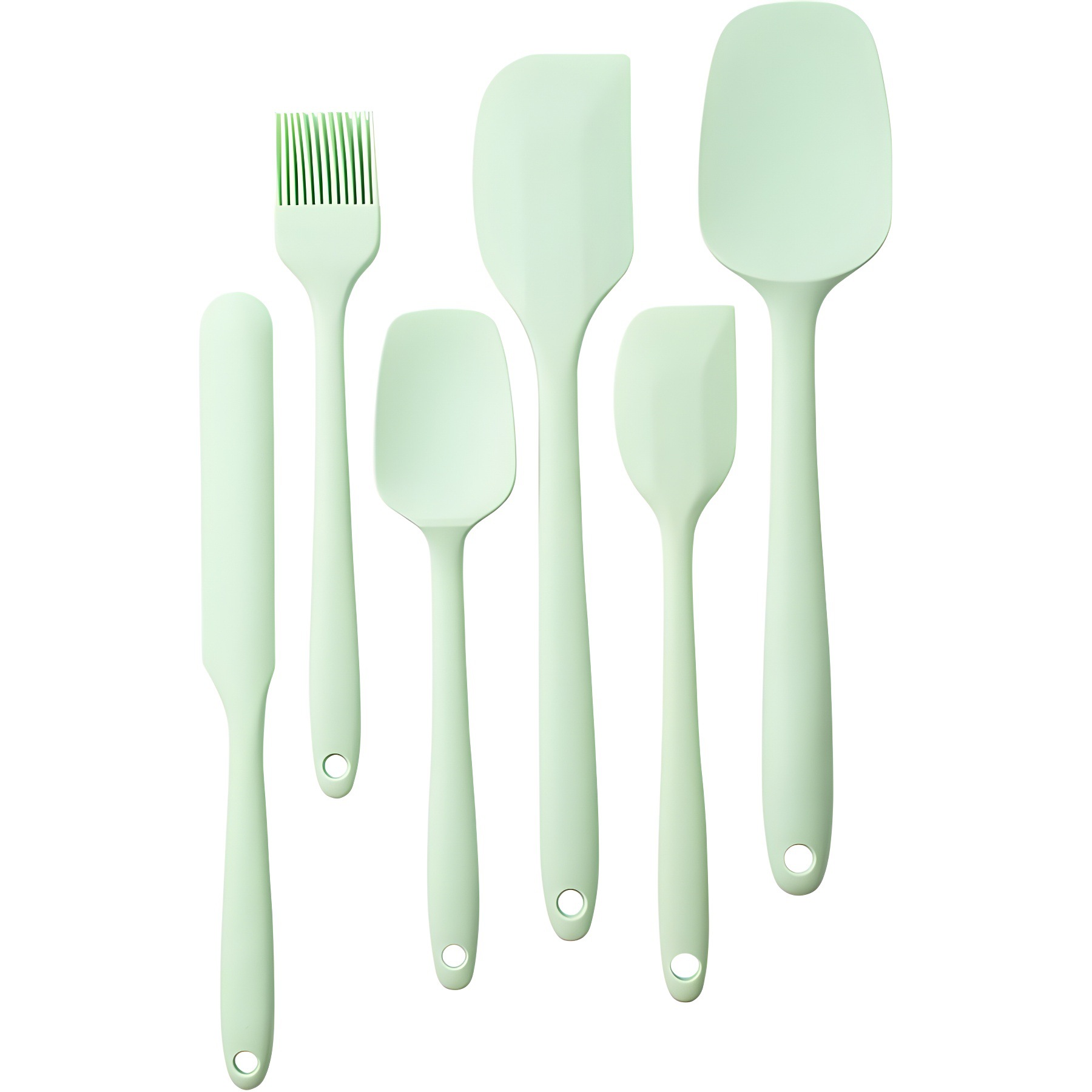 Reproduction Silicone Scraper 6-piece Baking Set Food Grade High Temperature Resistant Spatula Cream Brush Set