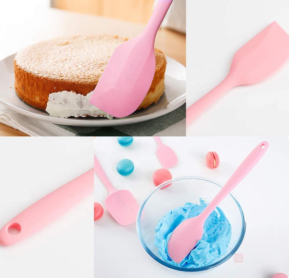 High Heat Resistant One Piece Design Kitchen Silicone Spatula for Cream