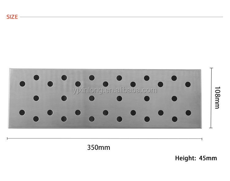 Hot Seller Stainless Steel Smoking Wood Chips Bbq / Barbecue Long Smoker Box
