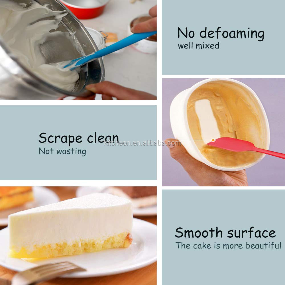 High Heat Resistant One Piece Design Kitchen Silicone Spatula for Cream