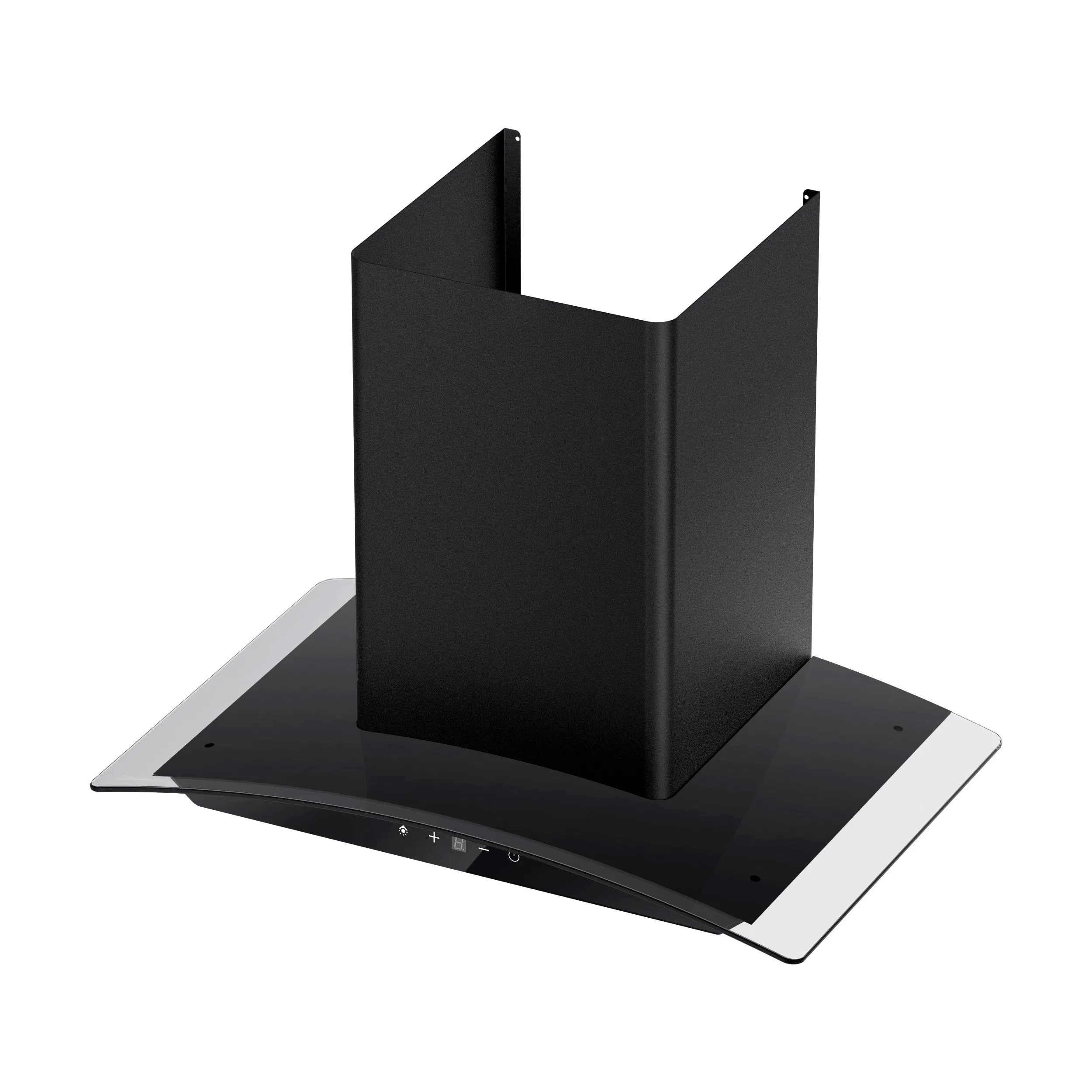 Black Glass Curved Wall Mounted Range Hood Kitchen Cooker Extractor