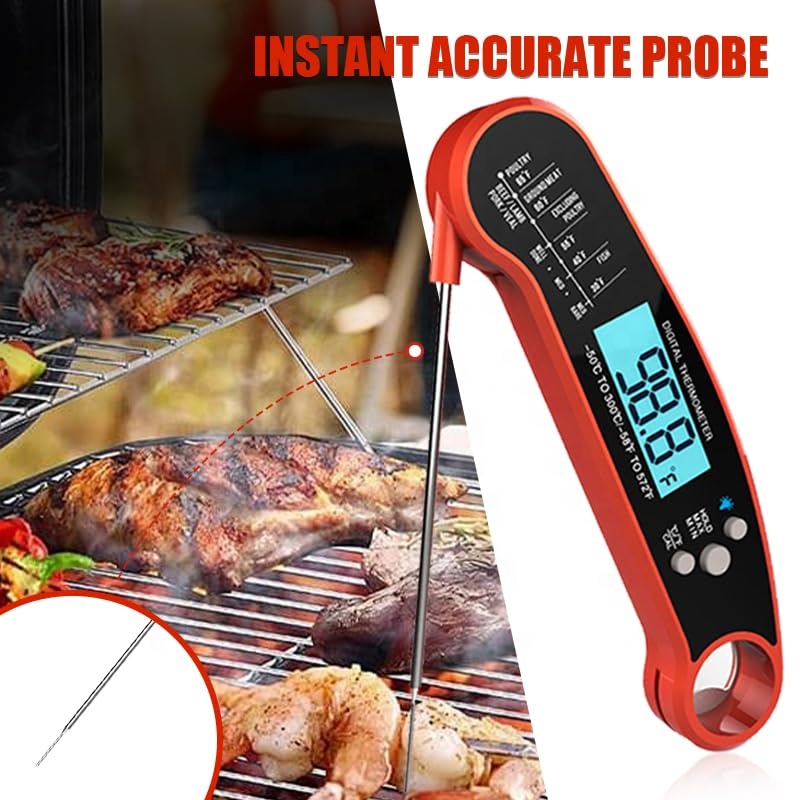 Hot Selling Kitchen Waterproof Instant Read Wireless Electronic Barbecue Thermometer Digital Meat Thermometers Food Grade 304