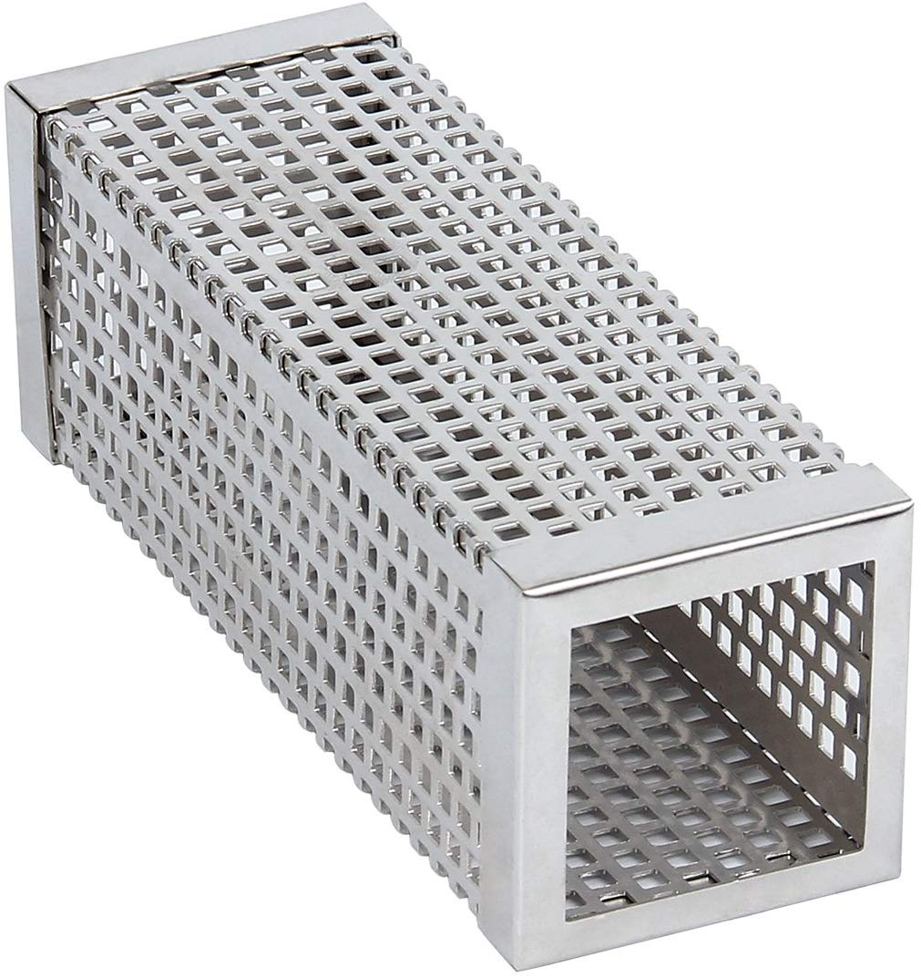 Stainless Steel Portable Square BBQ Wood Pellet Smoker 5 Hours Cold Smoking Tube for Camping and Cooking Metal Rotisserie