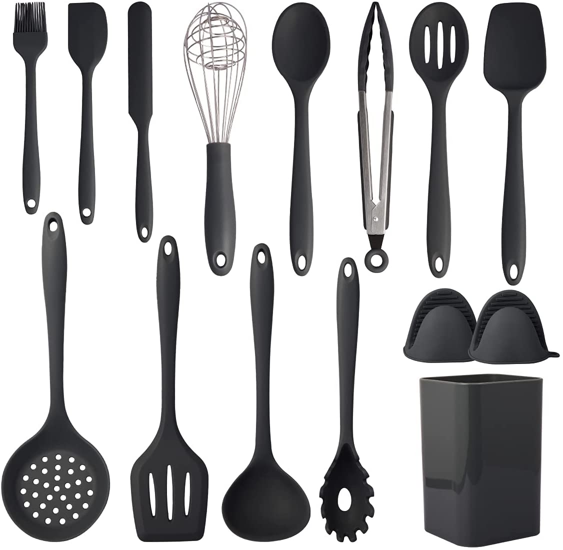 Custom Kitchen Utensils Tool Set Silicone Cooking Utensil Set Non-Stick Kitchen Utensil Cookware with Spatula