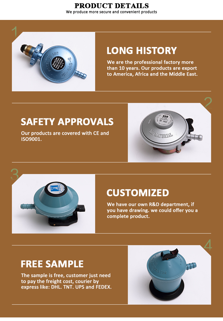 High Quality Kitchen Appliances Accessories Gas Stove LPG Gas Cylinder Regulator Overview