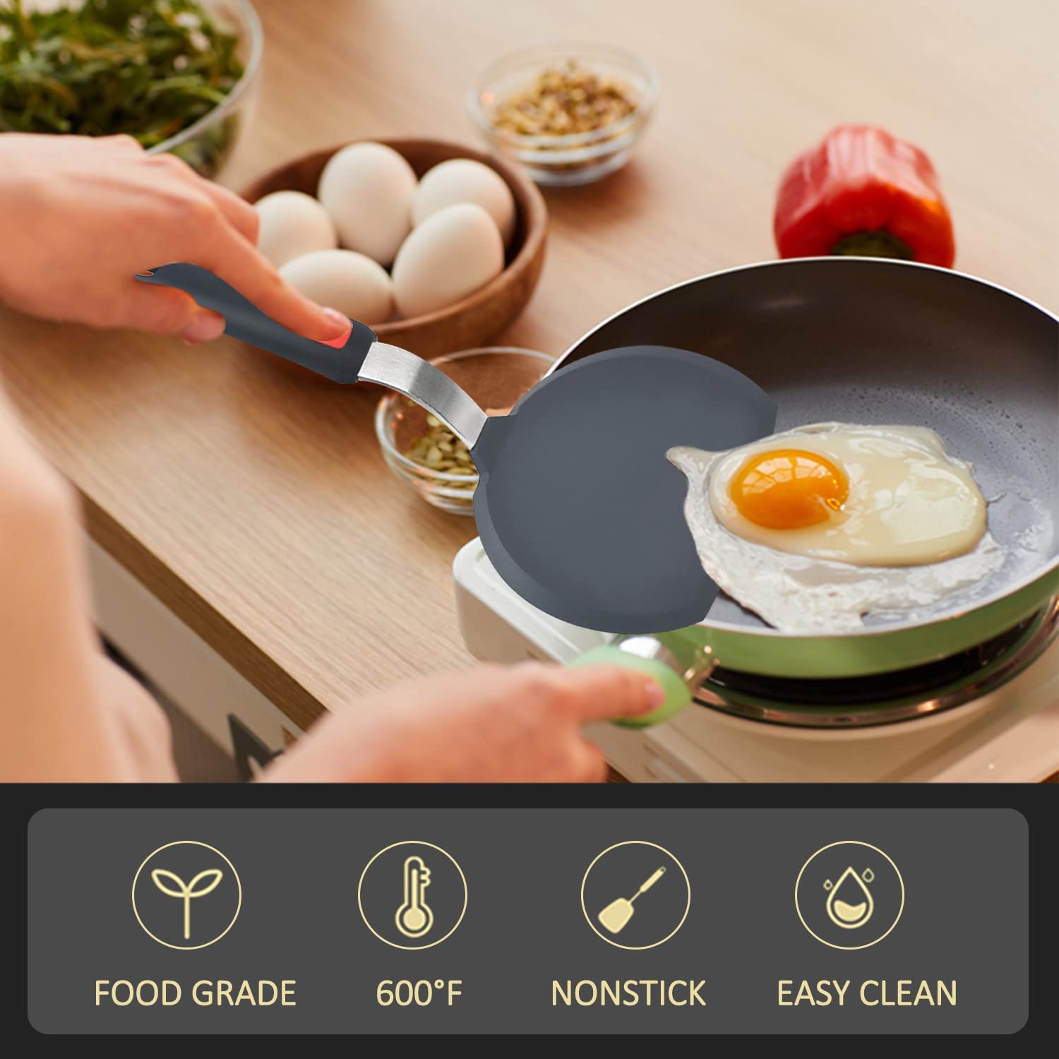 Silicone Spatula Turner Cooking for Nonstick Cookware Flexible Kitchen Utensils BPA Free Wholesale Pancake Batter Dispenser